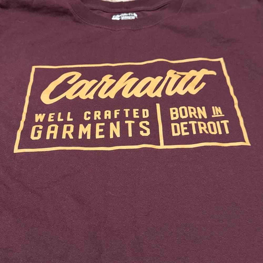 Carhartt Men's Burgundy Graphic Tee 4XL - Picture 3 of 4
